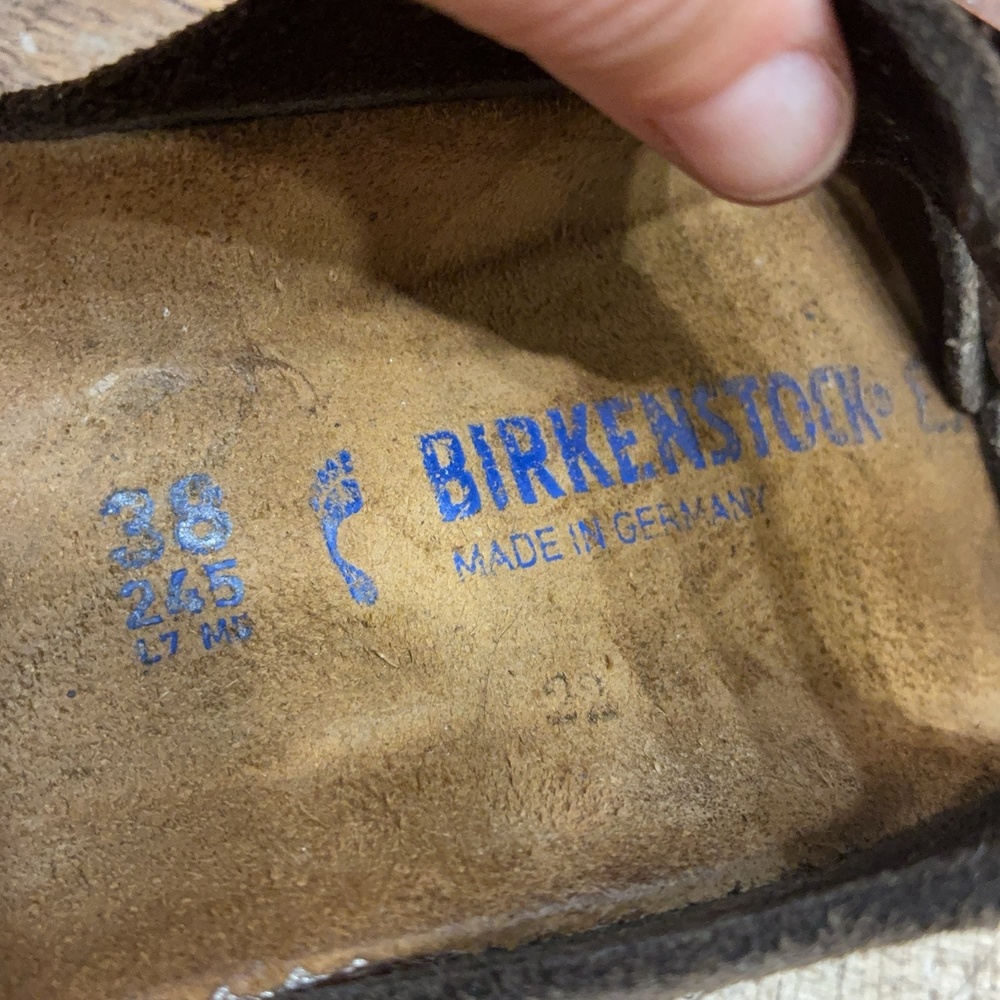 Birkenstock Arizona Sandals Womens Size 7 38 Brown Suede Slide Comfort Shoes - Picture 6 of 7